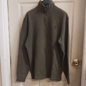 Ralph Lauren Green Zip Up Sweater